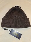 Polo Ralph Lauren Brand Brown N west Trails Knit Beanie Patch Hat 1 Of 1