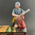 Vintage Cast Iron Baseball Mechanical Coin Bank  Working Reproduction