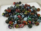 2 Pounds Large Multicolor India Handmade Millefiori Glass Beads Bulk  mnp-12b     