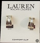 Lauren Ralph Lauren Gold-tone Ribbed Hoop Clip-on Earrings New  32 14c00032