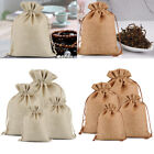 25 50 100pcs Natural Linen Gift Bag Wedding Party Jewelry Pouch Gift Burlap Bag
