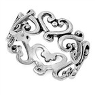 Women s Heart Eternity Promise Ring New  925 Sterling Silver Band Sizes 4-13