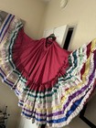 Traditional Mexican Jalisco Folklorico Dress Handmade Pink For Youth Or Petite 