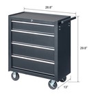 Yescom 4-drawer Storage Rolling Tool Cart Trolley Workshop Garage Repair Shop