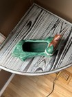 Vintage Pixie On Log Green Ceramic Pottery Planter Elf Planter Price Reduced