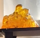 Honey Amber Seated Laughing Buddha