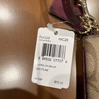 Coach F64233 Corner Zip Wristlet In Signature Canvas With Sherry Stripe