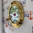 24 brass Porthole Mirror  Polished Finish  Nautical Wall Decor  Ship Window Gift