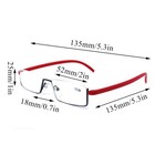 Classic Half-frame Compact Reading Glasses Readers Travel Slim Design With Case