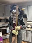 6 5 Ft Grave And Bones Animated Led Gravedigger Halloween Animatronic Tested Nob