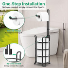 Toilet Paper Holder Toilet Paper Stand And Dispenser For 3 Spare Rolls Metal Wir