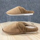 Tru Fit Slippers Womens 5-6 Slip On Round Toe Shearling Flat Slides Indoor Beige