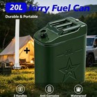 5 Gallon 20l Gasoline Army Green Jerry Can Military Metal Steel Tank Backup New