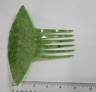 Deco Mottled Green Celluloid Hair Comb Big Vintage