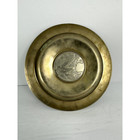 Queen Elizabeth 2 Ship Ash Tray Circa 1950 s Brass 5 1 4  Diameter