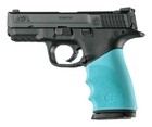 Hogue Handall Hybrid S w M p 9mm  40 S w  357 Sig Grip Sleeve-aqua-17404