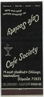 Cafe Society Chicago Ill Phone Su 7-2633   p63 empty Matchcover