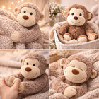 38cm Bashful Monkey Plush Toy Soft Stuffed Animal Baby Comfort Doll Cute Gift