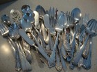 Lot Of 100 Pieces Mixed Silver Plate Patterns Forks  Spoons And More