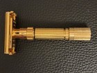 Vintage 1958 Gillette Fat Boy Executive Safety Razor Gold D3 Adjustable