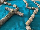 Vintage Catholic Wall Rosary   Xl   Wood Beads   84   4    Hanging   8    Crucifix