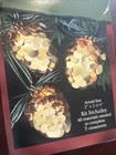 Vintage Nib Holiday Time Pine Cones Christmas Bead Sequin Ornament Kit  114-a