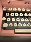 Authenic 1950s  Bubble Gum Pink Royal Quiet Deluxe Typewriter With Carrying Case