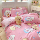 Chiikawa Usagi My Melody Cotton Bedding Set Sheet Quilt Cover Pillowcase 3 4pcs
