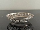 Vintage Sterling Silver And Etched Glass Dish