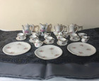 Miniature Floral Porcelain Tea Set 29 Piece s Vtg Made In Japan