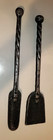 Vintage Mid Century Modern Cast Metal Decorative Distressed Serving Utensil Set2