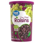  2 Pack  Great Value Sun-dried Raisins Canister  20 Oz  1lb 4oz  567g