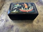 Hand-painted Russian Lacquer Box  Kholui Village  1989  Signed  Paperwork Ds30