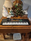 Vintage Plixio M5468 54 Key Electronic Keyboard W  Cord   Microphone  Tested