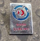 Good Curling  Vintage Pin Badge 