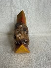Owls On The Crescent Moon-wood Carved Vintage Mcm 6 