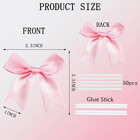 100 Pcs Twist Tie Bows Satin Ribbon Bow 3 3 Inch Gift Wrap Bow Craft Bows