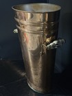 Vintage Umbrella Stand With Delft Style Handles Copper Plated