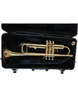 Bach Aristocrat Bb Trumpet Brass Gold Lacquered 3 Valve Piston With Case