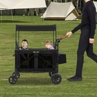2-seat Stroller Wagon With 5-point Harnesses  Kids Wagon Stroller With Sunshade 