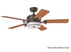 Home Decorators Collection 89763 52 In  Indoor Bronze Ceiling Fan  Organza Shade
