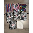 Brighton Jewelry Pouch Lot Of 8 Drawstring Gift Bags Heart Stripe Multi Color