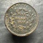 1837 U s Hard Times Token May 10th Substitute For Shin Plasters Bent