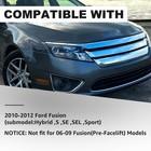 For 2010 2011 2012 Ford Fusion Headlight Assembly Chrome Clear Corner