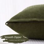  Square Decorative Throw Pillow Covers Soft Chenille Cushion Case Solid Green 