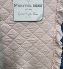 Shabby Chic Vintage Prewashed Quilted Ruffled Throw   50    X 60    Soft Pink Nwt