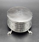 Antique Victorian Sterling Silver Footed Jewelry Box uk jones   Crompton 1908