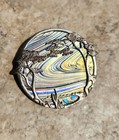 Pat Cheney John Ditchfield Sterling Silver Art Glass Brooch Pendant Woodland