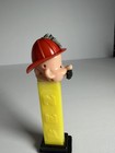 Vintage Pez Pal Fireman Dispenser Yellow Stem  Made In Hong Kong Great Condition