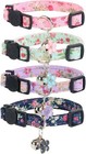 Fashionable Flower Cat Collars - 4 Pack With Breakaway Buckles For Safety